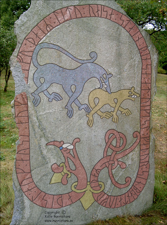 Big photo on runestone U 35, Copyright: Kalle Runristare, www.runristare.se